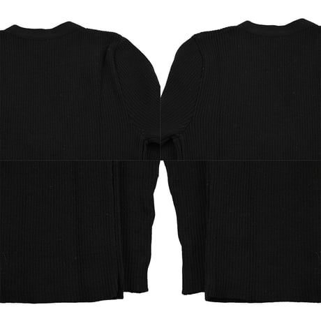 00’s Libertine リベルティンヌ リブ編みカーデイガンカットソー仕上げ T2(M)サイズ ブラック（ジャンク商品）