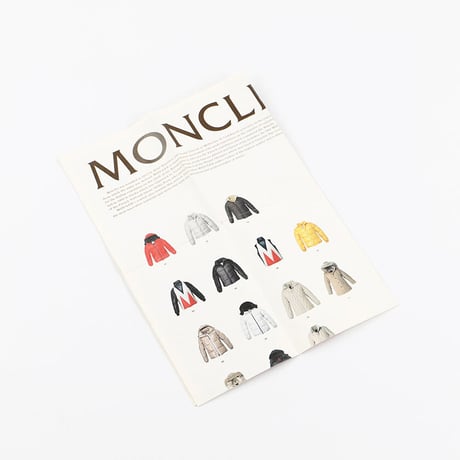 MONCLER モンクレール カタログ 2004A/W（ポスター折りたたみ）