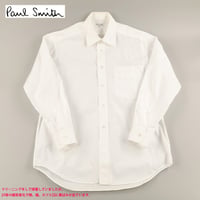 90’s Paul Smith ポールスミス セミワイドカラーブロードシャツ Mサイズ ホワイト 黄ばみあり ジャンク商品