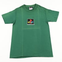 90’s クールテンポ（226 ECHO COOLTEMPO TOKYO）半袖プリントTシャツ グリーン 折りたたみ焼け Hanes Sサイズ ジャンク商品