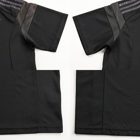 adidas アディダス 半袖ラグラン切り替えTシャツ M〜Lサイズ ブラック/チャコールグレー