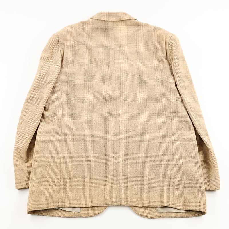 希少 90s 【dezert】 デザート　ライトベージュ　シャツジャケット 90's Dezert デザート ジャケット Mサイズ クリームイエロー/レンガ色