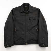 中古（やや傷や汚れあり）JOHNBULL ジョンブル ダブルジップアップピケストレッチワークブルゾン 12472 Mサイズ ブラック