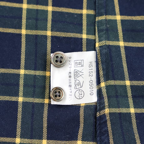 HARRISS ハリス メンズ 長袖チェックボタンダウンシャツ Mサイズ ブルー/グリーン系
