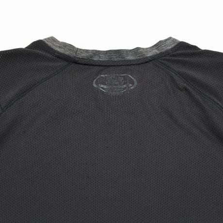 UNDER ARMOUR アンダーアーマー 半袖ラグラン切り替え背中メッシュTシャツ Mサイズ ブ杢チャコールグレー/ブラック