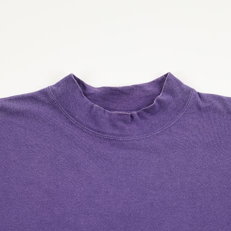 80’s STADIUM スタディアム ハイネック長袖カットソー Lサイズ パープル ジャンク商品