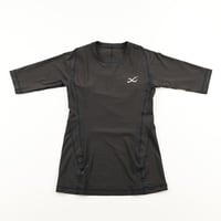 CW-X シーダブリュー・エックス VAO-001(13X01 ZY) 5分袖コンプレッションTシャツ Mサイズ ブラック 洗濯試着のみ