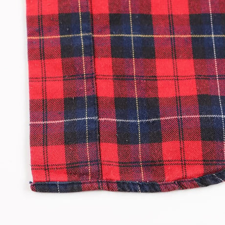 HARRIS ハリス 長袖ボタンダウンチェックシャツ Mサイズ レッド系