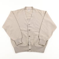 80’s WEBB CLASSIC ウェブ クラシック メンズ ラムウールカーディガン Lサイズ ベージュ ジャンク商品