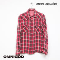 OMNIGOD オムニゴッド メンズ 長袖 チェック シャツ M