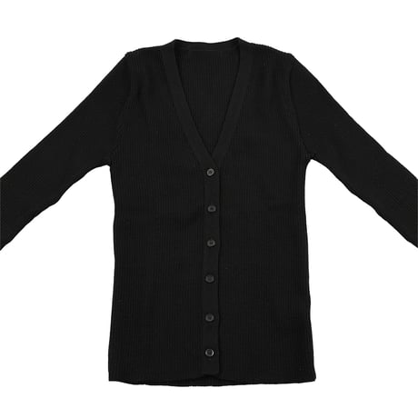 00’s Libertine リベルティンヌ リブ編みカーデイガンカットソー仕上げ T2(M)サイズ ブラック（ジャンク商品）