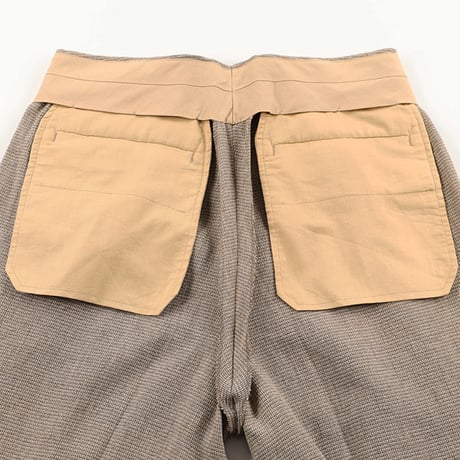 90’s Dezert デザート ウエストベルト切り替えなし2タックテーパードパンツ Mサイズ ライトカーキー ジャンク商品