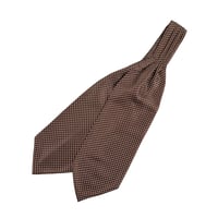 80’s アスコットタイ ドット柄 ダークブラウン サンプル商品 ヴィンテージ（ジャンク商品）