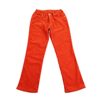 00’s Harriss ハリス レディースブーツカットコーデュロイパンツ 38/30(M)サイズ オレンジ（ジャンク商品）
