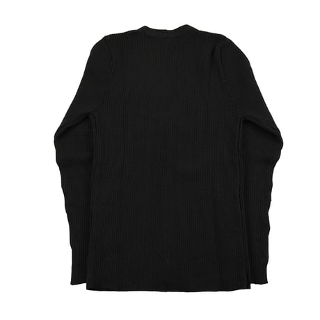 00’s Libertine リベルティンヌ リブ編みカーデイガンカットソー仕上げ T2(M)サイズ ブラック（ジャンク商品）