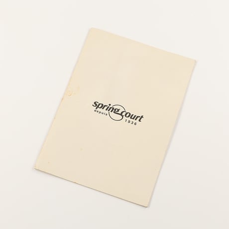 2000年前後製作 SPRING COURT スプリングコート 歴史カタログ (ジャンク商品)