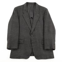 80’s RAISSE HOMMES レイズ オム 2ボタン1つ掛けジャケット Lサイズ ブラックベース ジャンク商品