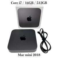 Mac mini 2018 3.2GHz 6コア第8世代Intel Core i7 16GB 512GB SSDストレージ 動作確認済み 初期化済み