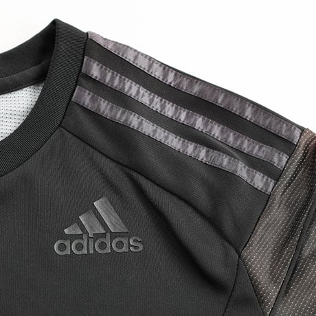 adidas アディダス 半袖ラグラン切り替えTシャツ M〜Lサイズ ブラック/チャコールグレー