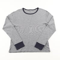 ユナイテッドアローズ iNCERTUS インケルトゥス(時しらず) メクラジマ素材長袖クレリックカットソー Mサイズ ネイビー系
