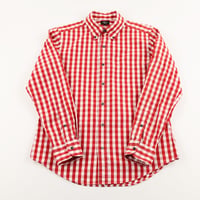 HARRIS ハリス ブロックチェック柄ボタンダウンシャツ 40(M)サイズ レッド/ホワイト