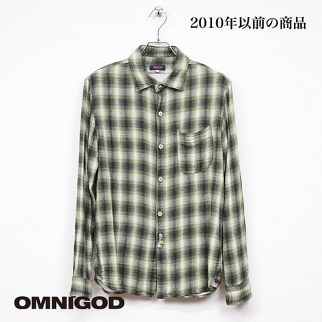 OMNIGOD オムニゴッド メンズ 長袖 チェック シャツ M