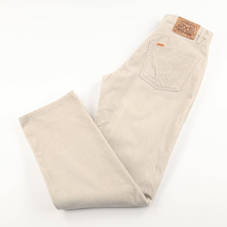 90’s UNITED ARROWS ユナイテッドアローズ 5ポケットコーディロイパンツ 30インチ グレーベージュ ジャンク商品