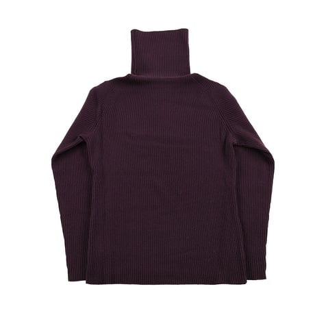 00’s Harriss ハリス リブ編みタートルネックニット フリーサイズ ワイン（ジャンク商品）