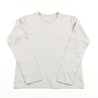 ユナイテッドアローズ iNCERTUS インケルトゥス(時しらず) クルーネック長袖Tシャツ Mサイズ 杢グレー ネーム切り取り ピンホールあり