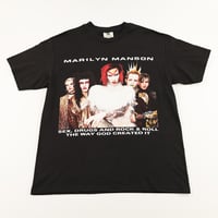 MARILYN MANSON マリリンマンソン Rock Is Dead 1999 Tour Tシャツ Lサイズ ブラック（ジャンク商品）