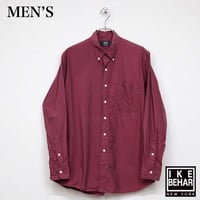 IKE BEHAR アイク・ベーハー ギンガムチェックボタンダウンシャツ Mサイズ レッド系