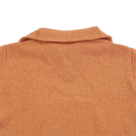 90’s COMPTOIR DES COTONNIERS コントワー・デ・コトニエ レディースニットジップセーター フリーサイズ オレンジ（ジャンク商品）