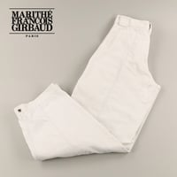 80’s MARITHE FRANCOIS GIRBAUD / マリテフランソワジルボー デザインパンツ 36(68cm)サイズ オフホワイト ジャンク商品