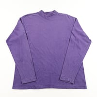 80’s STADIUM スタディアム ハイネック長袖カットソー Lサイズ パープル ジャンク商品