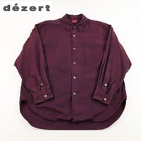 90’s Dezert デザート 玉虫調素材ビッグシャツ フリーサイズ 製品染め ワイン ジャンク商品