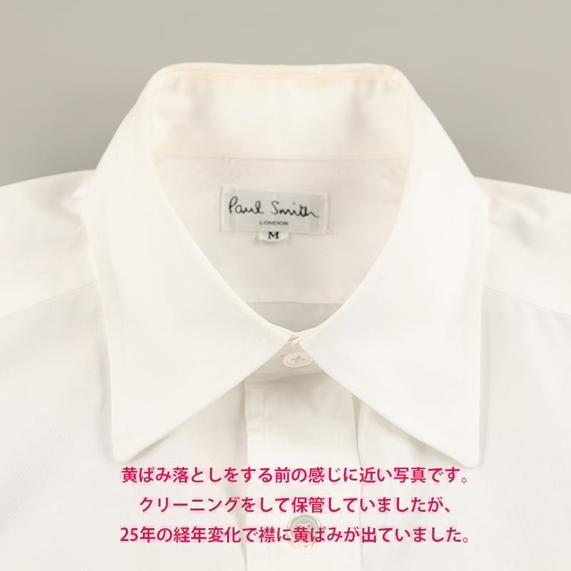 90's Paul Smith ポールスミス セミワイドカラーブロードシャツ M
