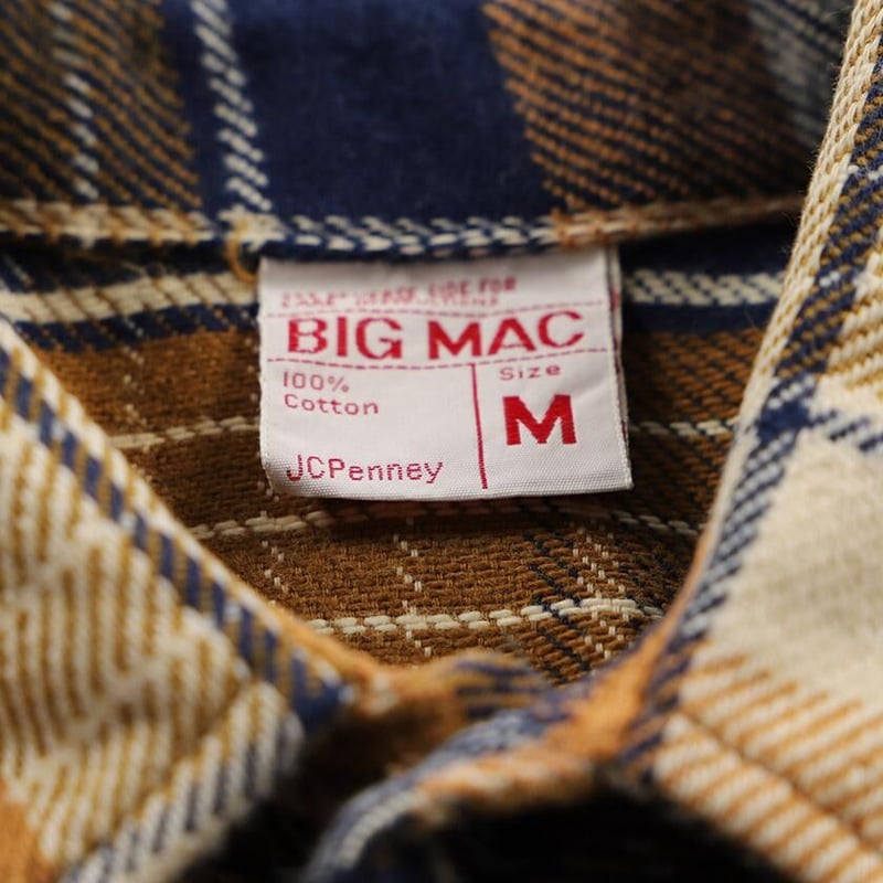 レア商品 1970年代後半タグ BIG MAC ヴィンテージヘビーフランネル