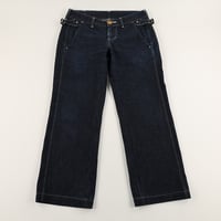 JOHNBULL ジョンブル レディースワイドデニムパンツ Sサイズ インディゴブルー