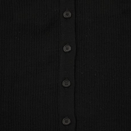 00’s Libertine リベルティンヌ リブ編みカーデイガンカットソー仕上げ T2(M)サイズ ブラック（ジャンク商品）