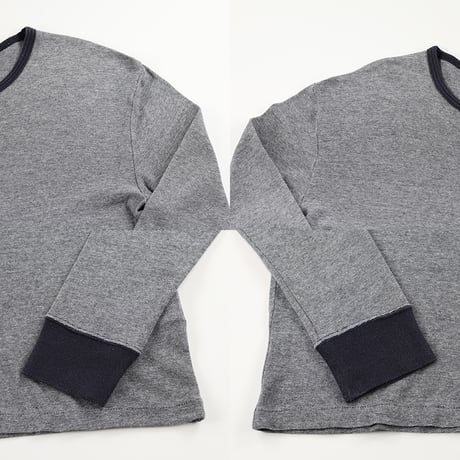 ユナイテッドアローズ iNCERTUS インケルトゥス(時しらず) メクラジマ素材長袖クレリックカットソー Mサイズ ネイビー系