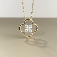 4 Leaf clover pendant（ラボグロウンダイヤモンドペンダント）