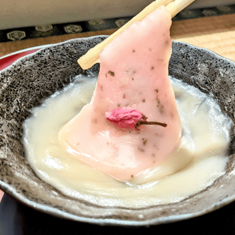 老舗餅屋が作る桜のお餅と桜花塩漬付12個＆白餡200g×3個セット【香料不使用】