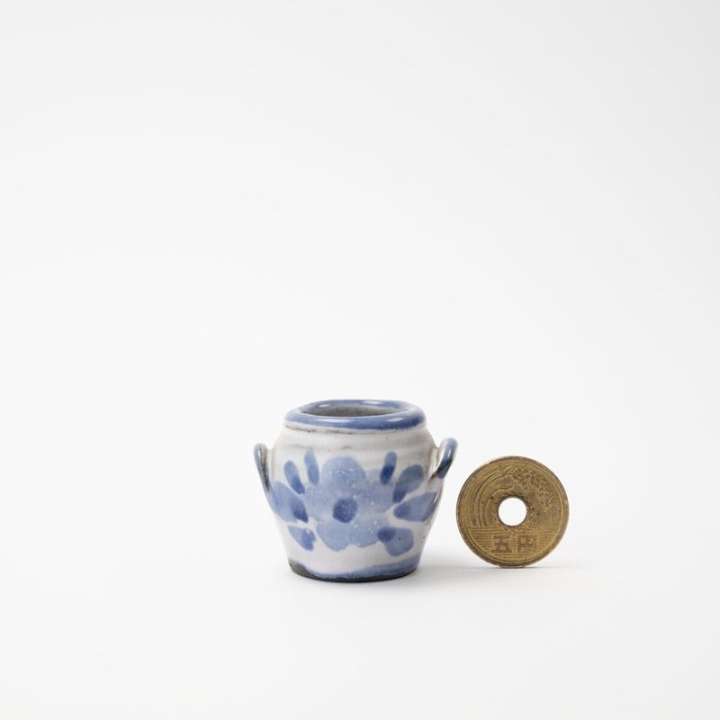 ドイツ 置き物 ミニチュア 壺 1980年代 陶器 花の模様 | こぐま舎