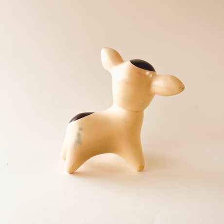 チェコ　ニクロヴァー　ソフビ人形　牛　1970年代　高さ9cm