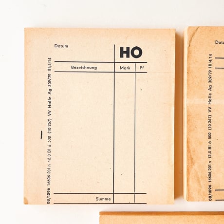 ドイツ　メモ帳　HO　1950年代
