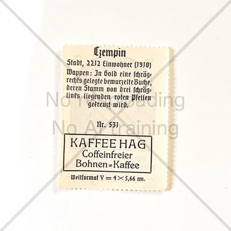 コーヒー・ハーグ広告切手　Czempin