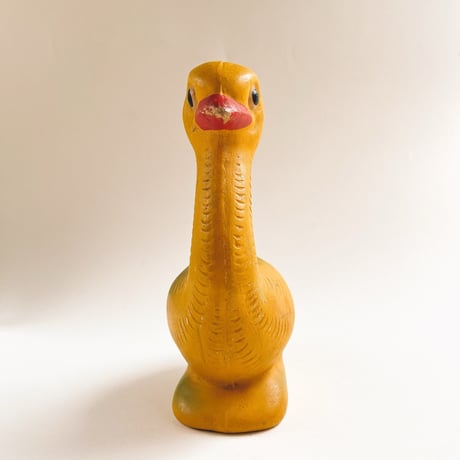 ソビエト　年代不明　黄色のガチョウ　ソフビ　人形　高さ18cm