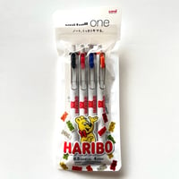 三菱鉛筆　MITSUBISHI PENCIL　限定　ゲルインクボールペン HARIBO(ハリボー) uni-ballone(ユニボールワン) 4色暗記セット　0.5mm