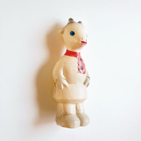 ソビエト　年代不明　白いやぎ　ソフビ　人形　高さ14cm
