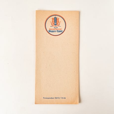 ドイツ　メモ帳　Bremerhavener Wappen Export